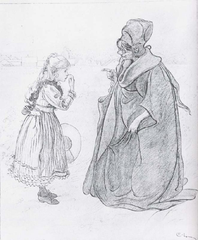 Carl Larsson Girl-s School in Grandma-s Day oil painting picture